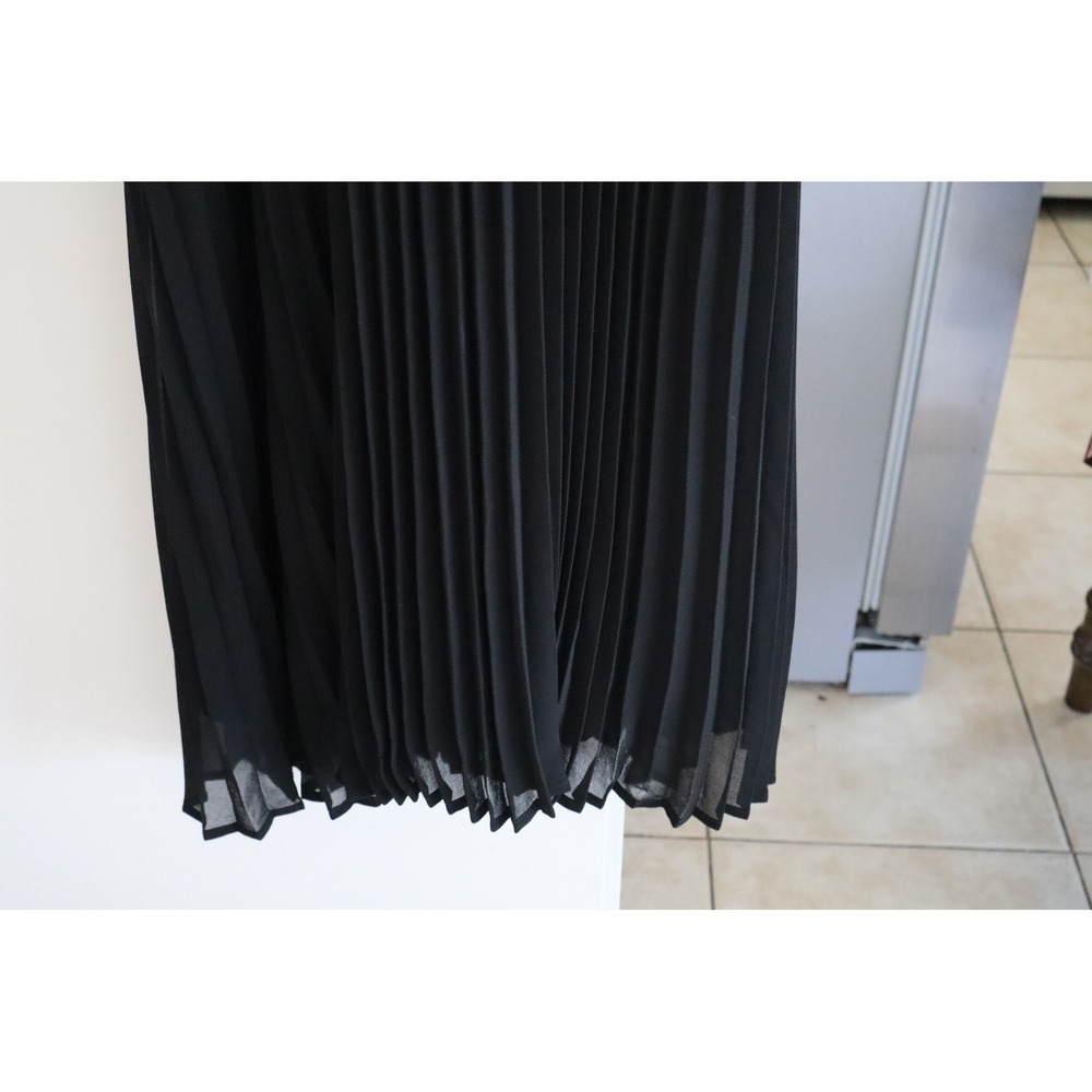 Victorias Secret Women Black Pleated Maxi Dress size XS Short Adjustable Straps - Picture 7 of 9